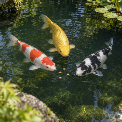 Koi füttern: Die richtige Menge beginnt am Teich - Koi richtig füttern: Menge und Kontrolle | Dein Zooshop
