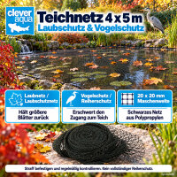 Clever Aqua Teichnetz 4 x 5 m schwarz, 20 x 20 mm Maschenweite