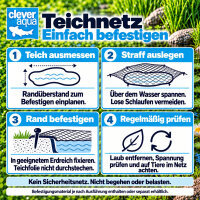 Clever Aqua Teichnetz 4 x 5 m schwarz, 20 x 20 mm Maschenweite