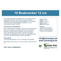 Clever Aqua 10 Bodenanker 12 cm für Teichnetz, schwarz